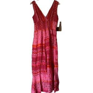 𝅺Jane Ashley Boho Maxi Dress Size Large NEW